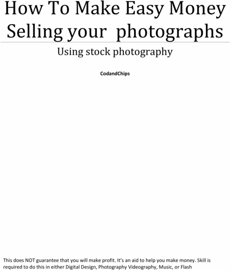 Product picture how to make Hundreds of dollars selling your photographs